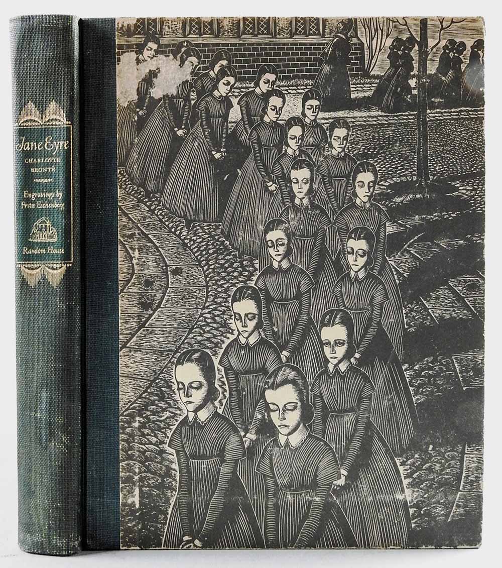 Jane Eyre Book Cover 1943 Wood Engravings Fritz Eichenberg-