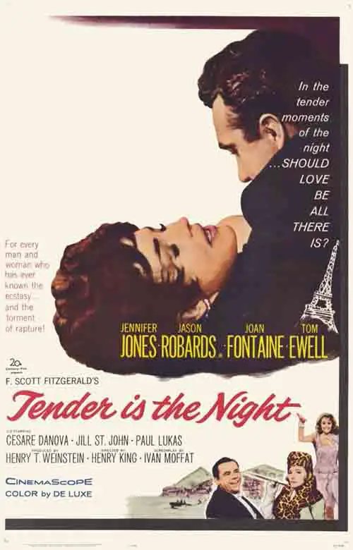 Tender is the Night movie poster 1962