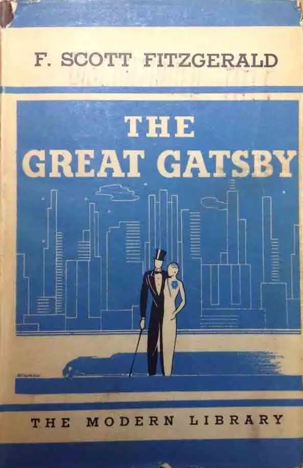 The Great Gatsby Book Cover 1934 The Modern Library F Scott Fitzgerald