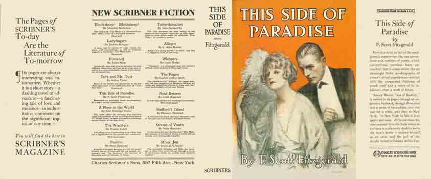 This Side of Paradise Dust Jacket 1920 F Scott Fitzgerald