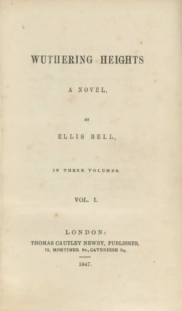 Wuthering Height Title Page 1847