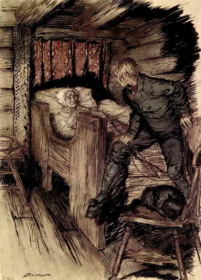 1936 edition Peer Gynt by Henrik Ibsen - The Death of Aase illustrated by Arthur Rackham