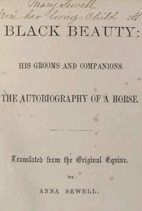 Black Beauty Title Cover 1877 Anna Sewell