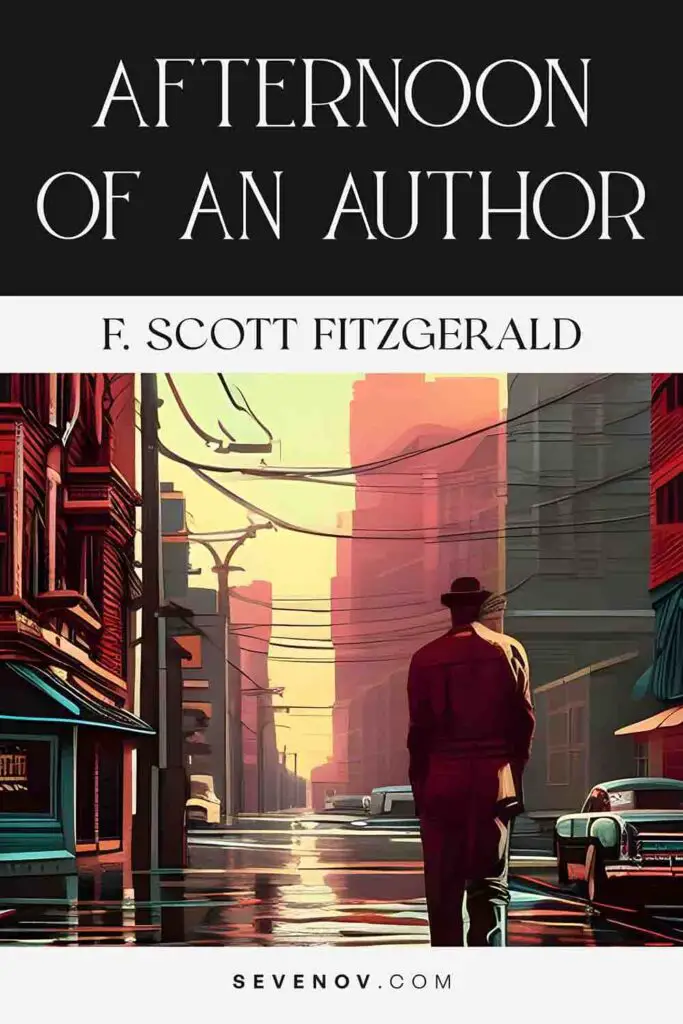 Afternoon Of An Author by F. Scott Fitzgerald, Book Cover