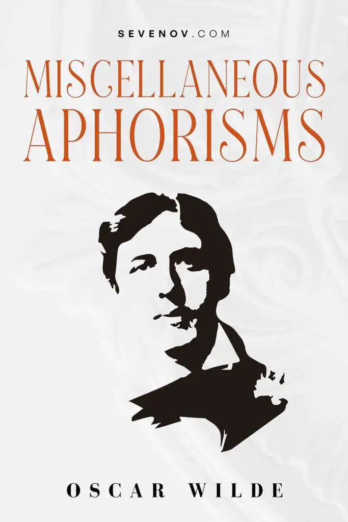 Miscellaneous Aphorisms by Oscar Wilde, Book Cover