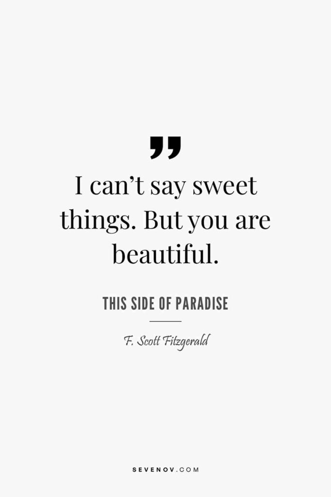 This Side of Paradise by F. Scott Fitzgerald Quote Poster