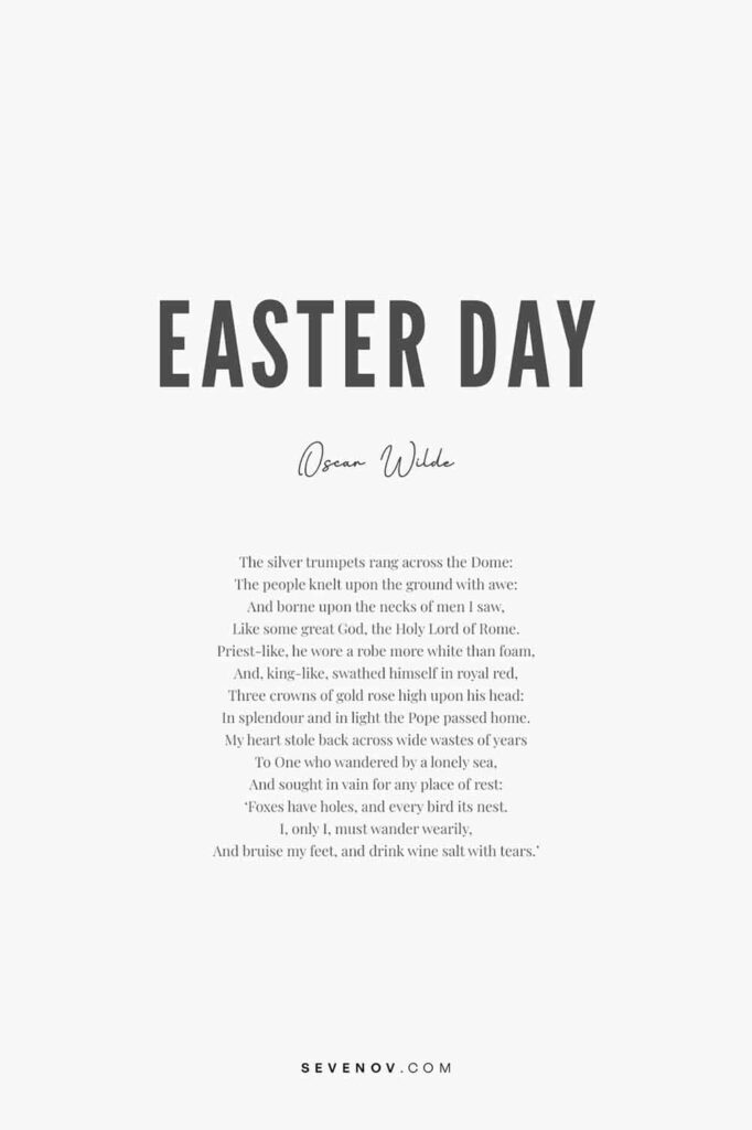 Easter Day by Oscar Wilde Poster