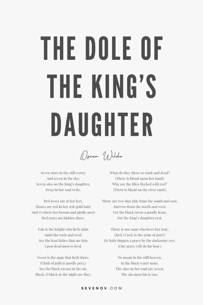 The Dole of the King’s Daughter by Oscar Wilde Poster