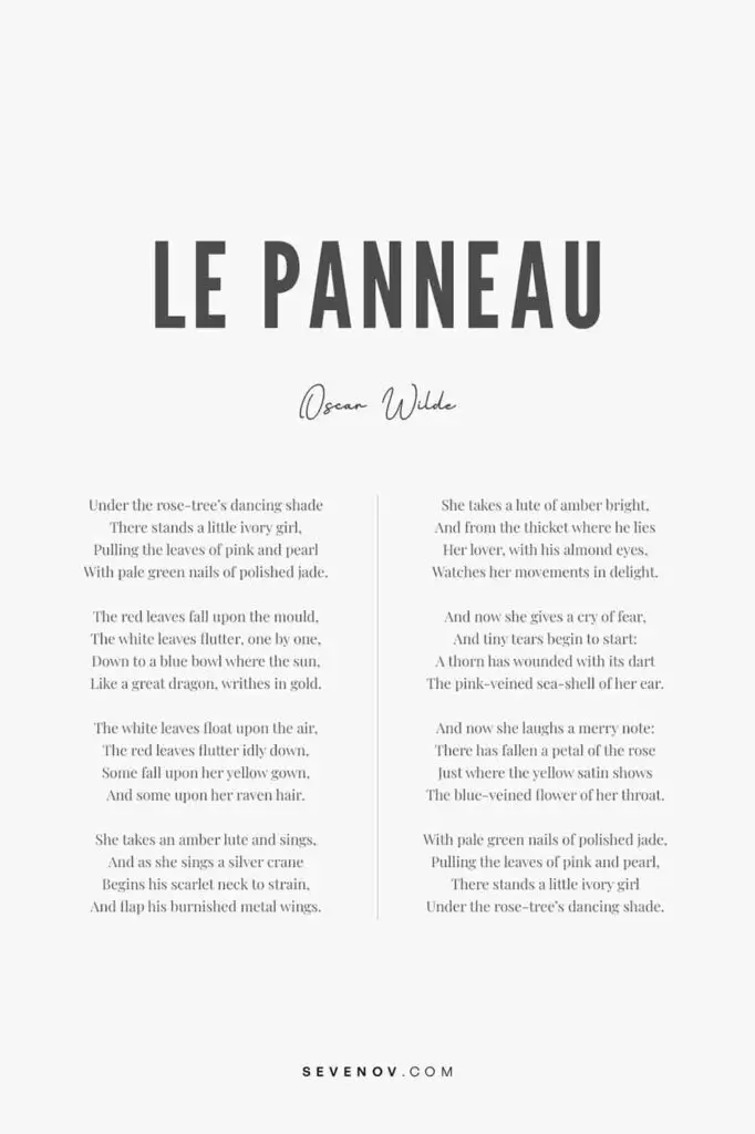 Le Panneau by Oscar Wilde Poster