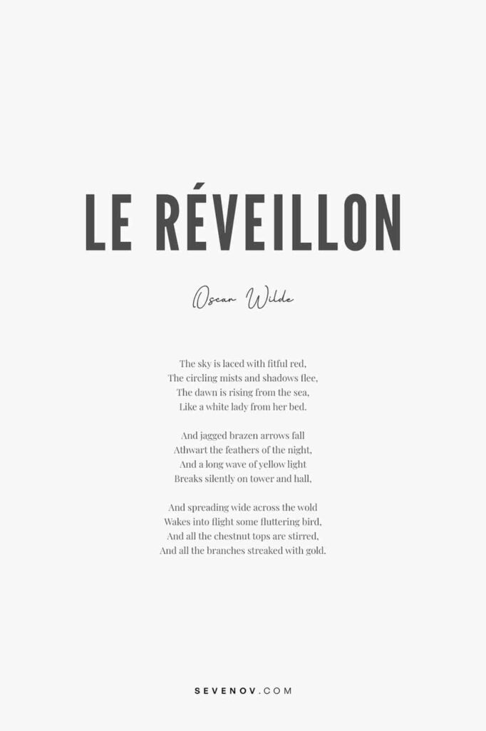 Le Reveillon by Oscar Wilde Poster