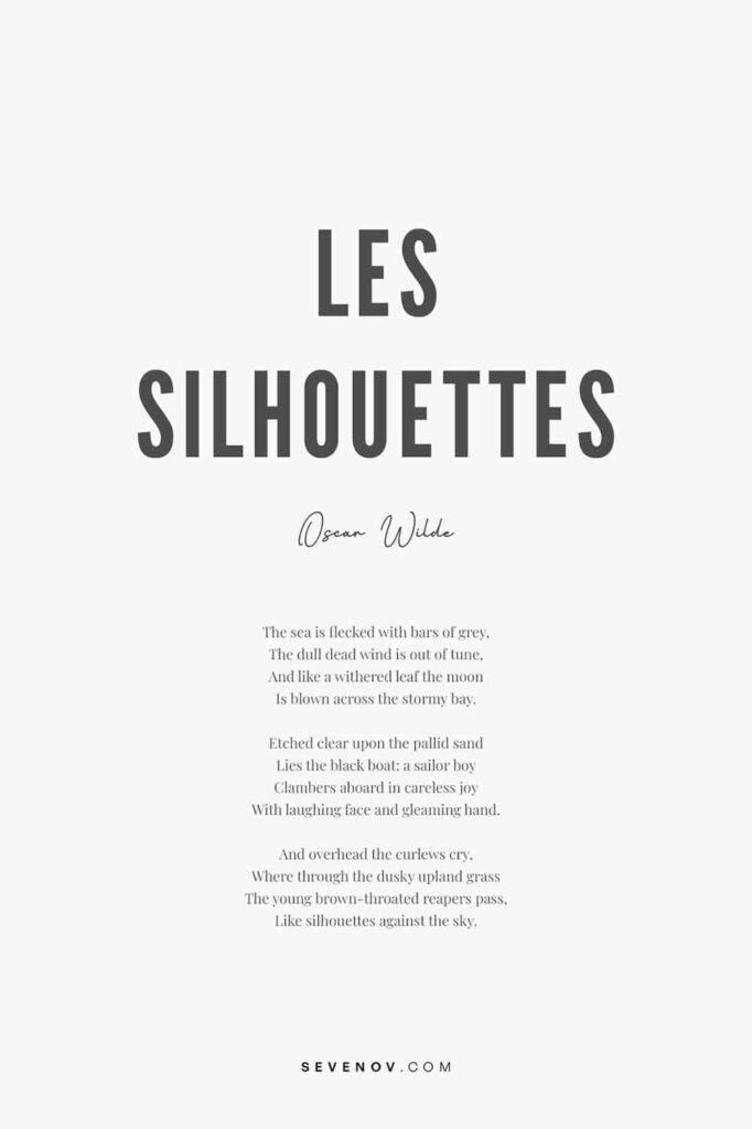 Les Silhouettes by Oscar Wilde Poster