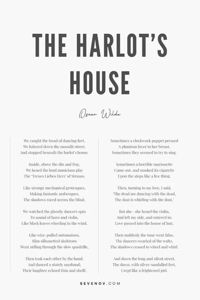 The Harlot’s House by Oscar Wilde Poster